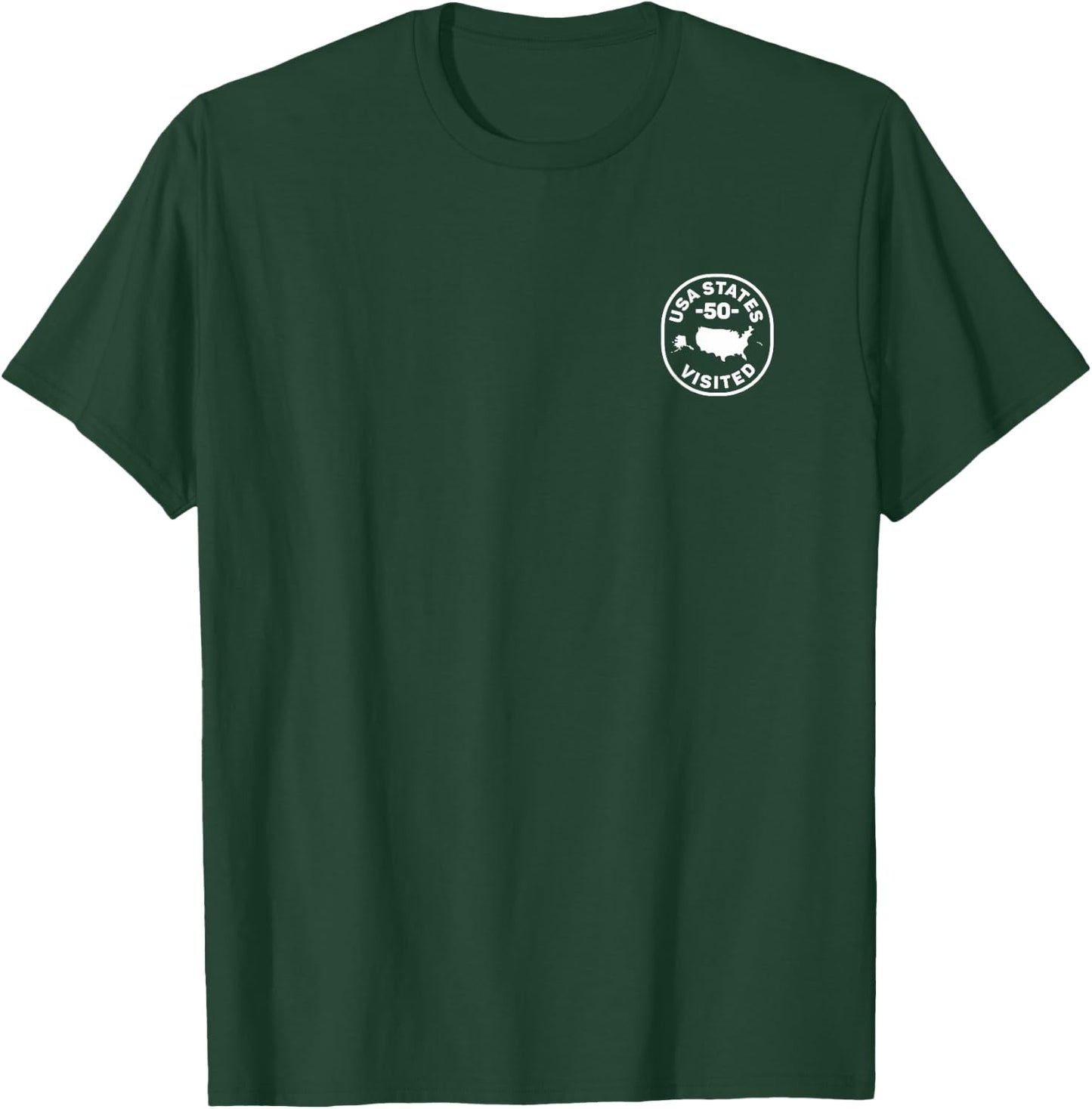All 50 US States Visited T-Shirt - T-Shirt | Forest