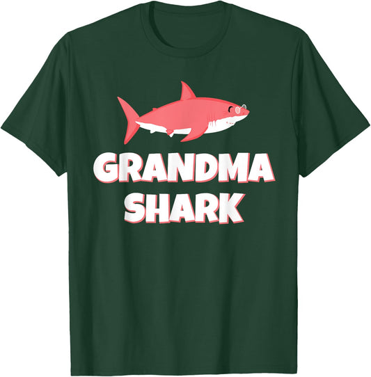 Grandma Shark T Shirt Family Matching Women Jawsome Gifts T-Shirt - T-Shirt | Forest