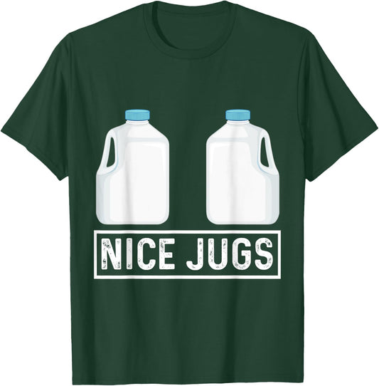 Nice Jugs Funny Milk Jug Humor T-Shirt - T-Shirt | Forest