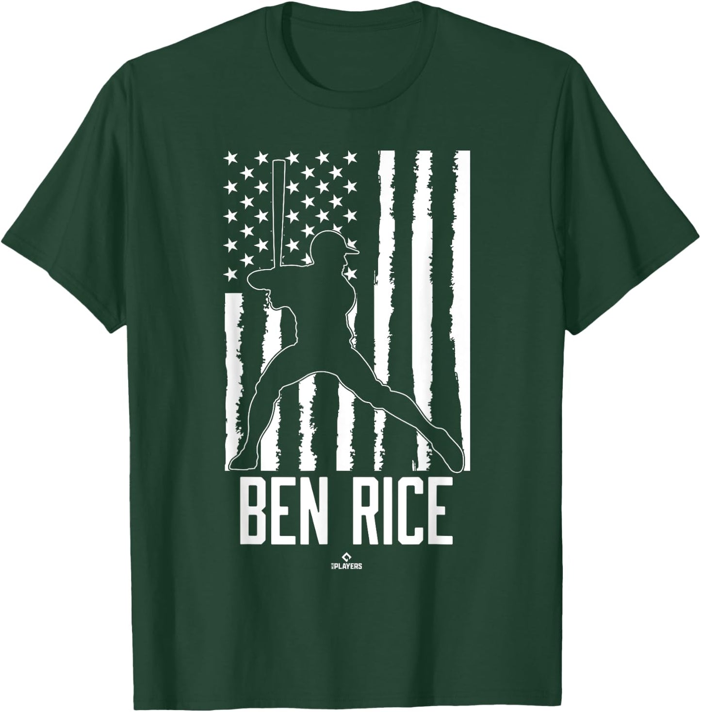 Distressed Flag Swing Ben Rice Prospect Baseball Fan Gear T-Shirt - T-Shirt | Forest