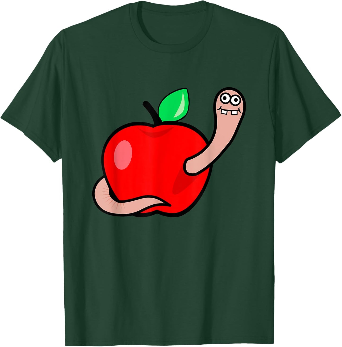 Worm in apple Gift shirt T-Shirt - T-Shirt | Forest
