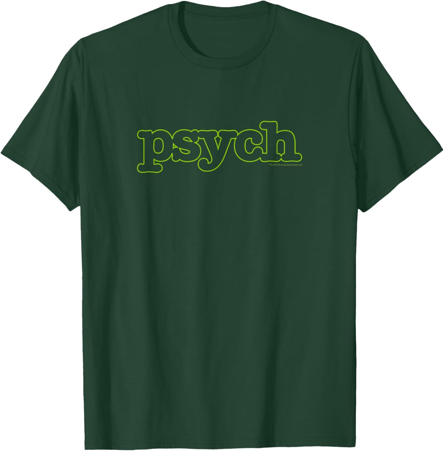 Psych Outline Logo Comfortable - Official T-Shirt - T-Shirt | Forest