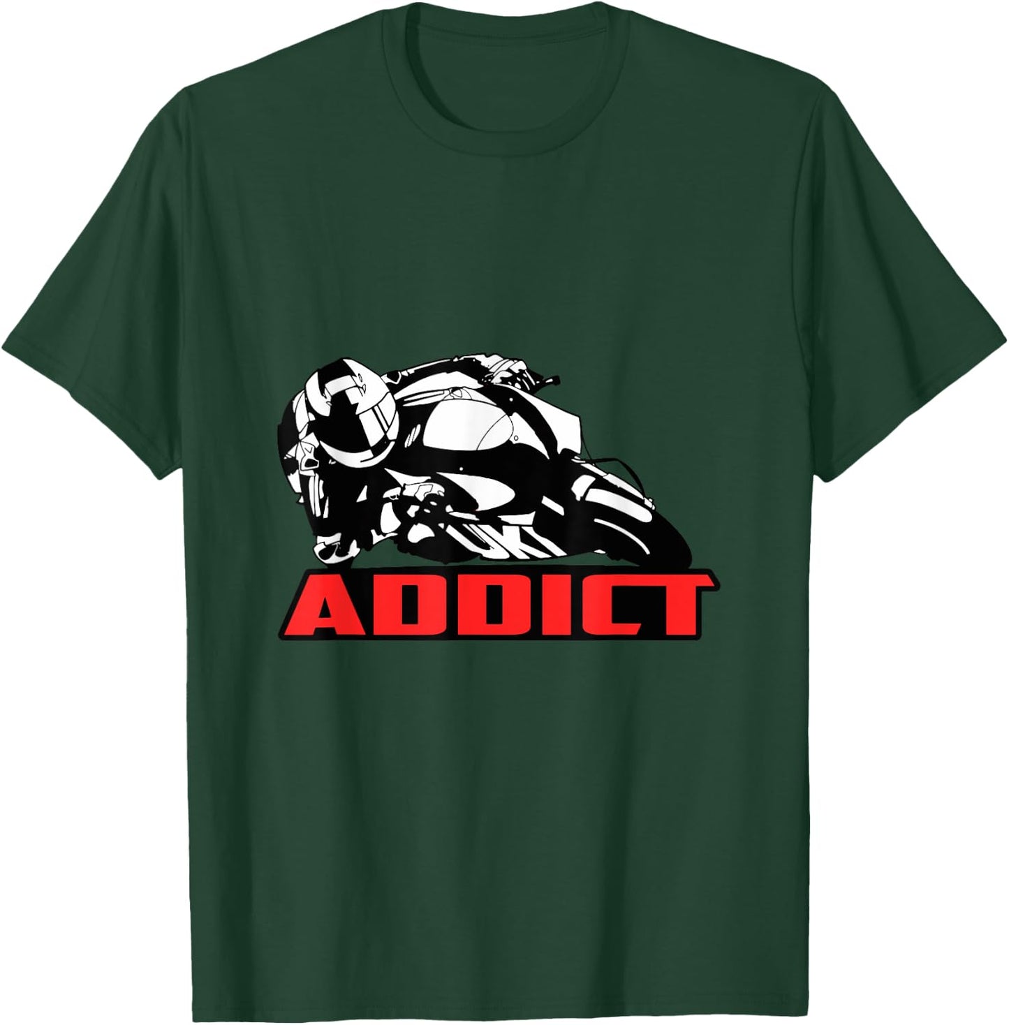 "Addict Race GP" Very Funny Vintage Moto GP Gift T-Shirt - T-Shirt | Forest