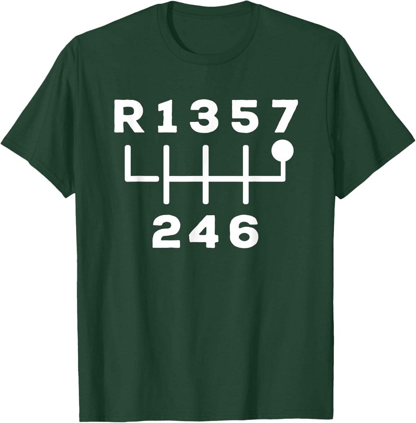 7 Speed Manual Transmission 7-Speed Stick Shift T-Shirt - T-Shirt | Forest