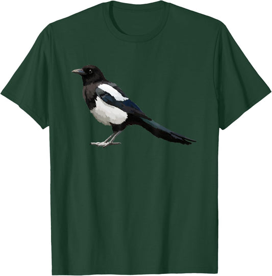 Eurasian Magpie Bird T Shirt T-Shirt - T-Shirt | Forest