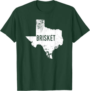 Texas State Brisket Shirt TX Love Home BBQ Distressed T-Shirt - T-Shirt | Forest
