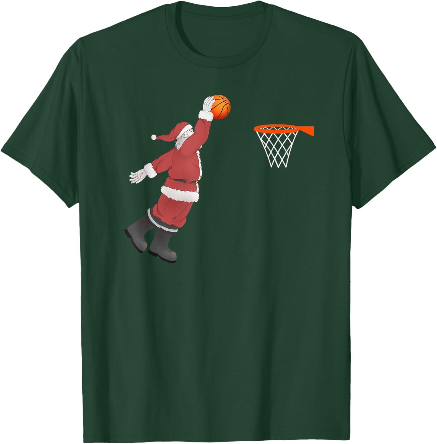 Dunking Santa Basketball Shirt for Christmas - Dunk! T-Shirt - T-Shirt | Forest