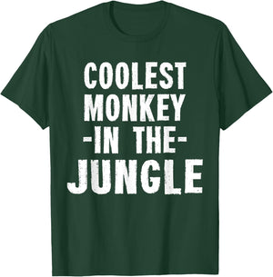 Coolest Monkey In The Jungle Ironic Odds T-Shirt - T-Shirt | Forest