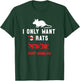 I Only Want Rats Funny Numbers Pet Gift Shirt - White T-Shirt - T-Shirt | Forest