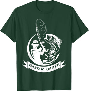 Master Baiter Fishing Hook - Funny Fisherman Gift T-Shirt - T-Shirt | Forest