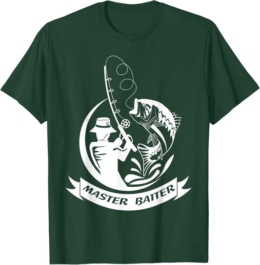 Master Baiter Fishing Hook - Funny Fisherman Gift T-Shirt - T-Shirt | Forest
