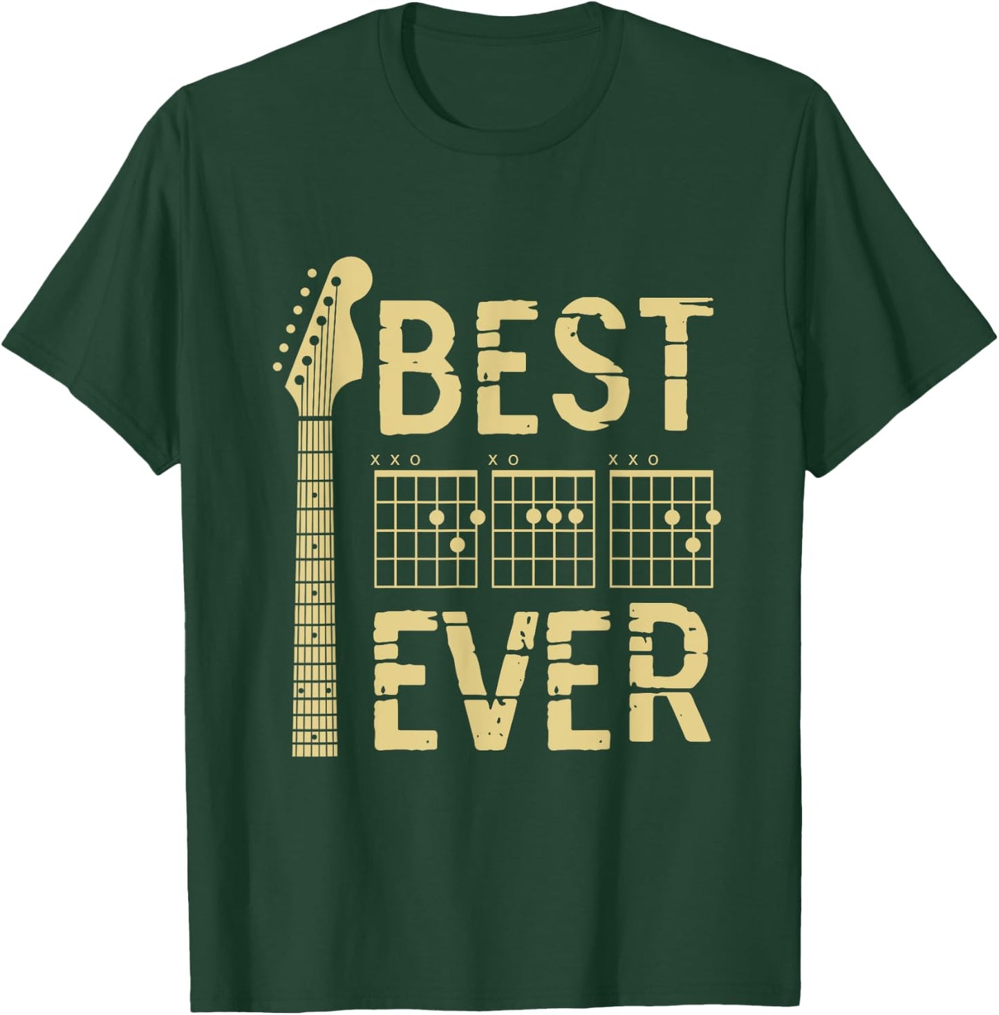 Guitarist Father Best Dad Ever D A D Chord Gifts Guitar T-Shirt - T-Shirt | Forest