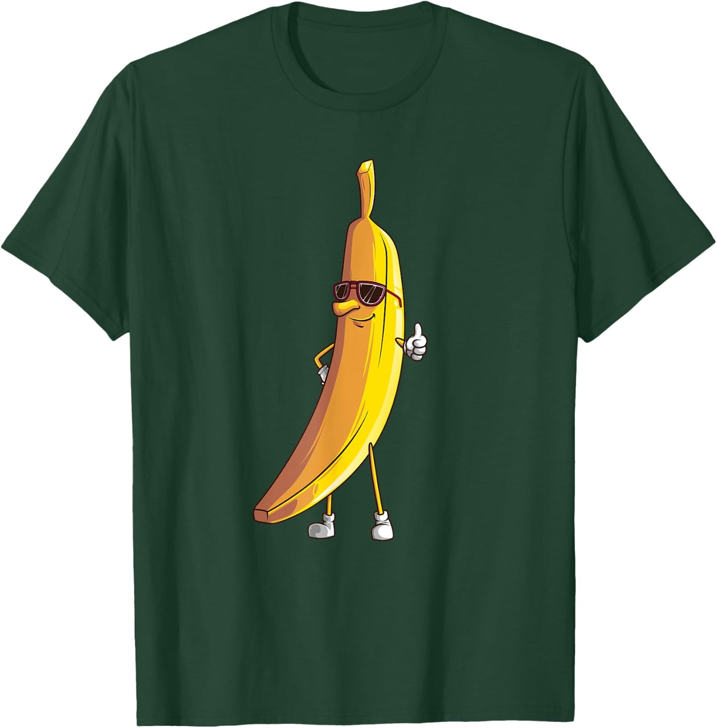 Cool Banana Wearing Sunglasses | Funny Fruit Eyewear Gift T-Shirt - T-Shirt | Forest
