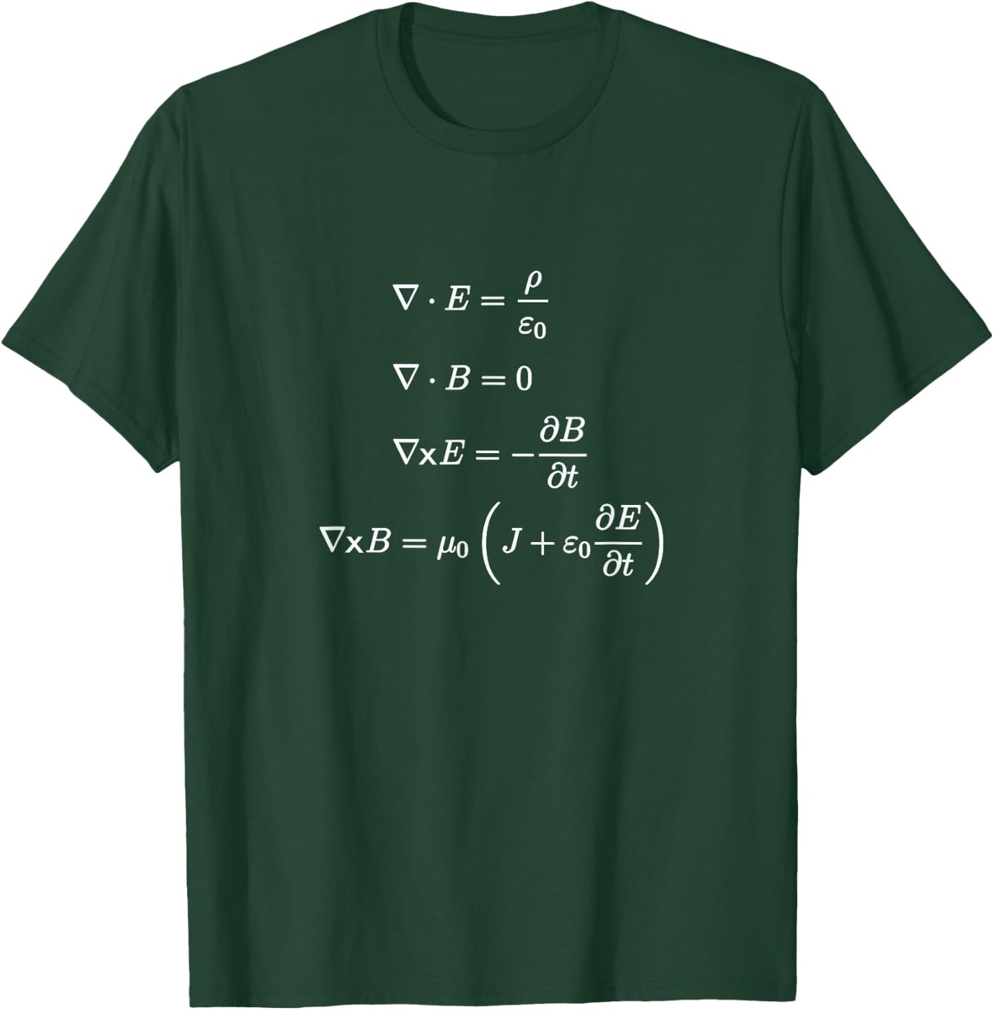 Maxwell's Equations Differential Science and Math T Shirts T-Shirt - T-Shirt | Forest