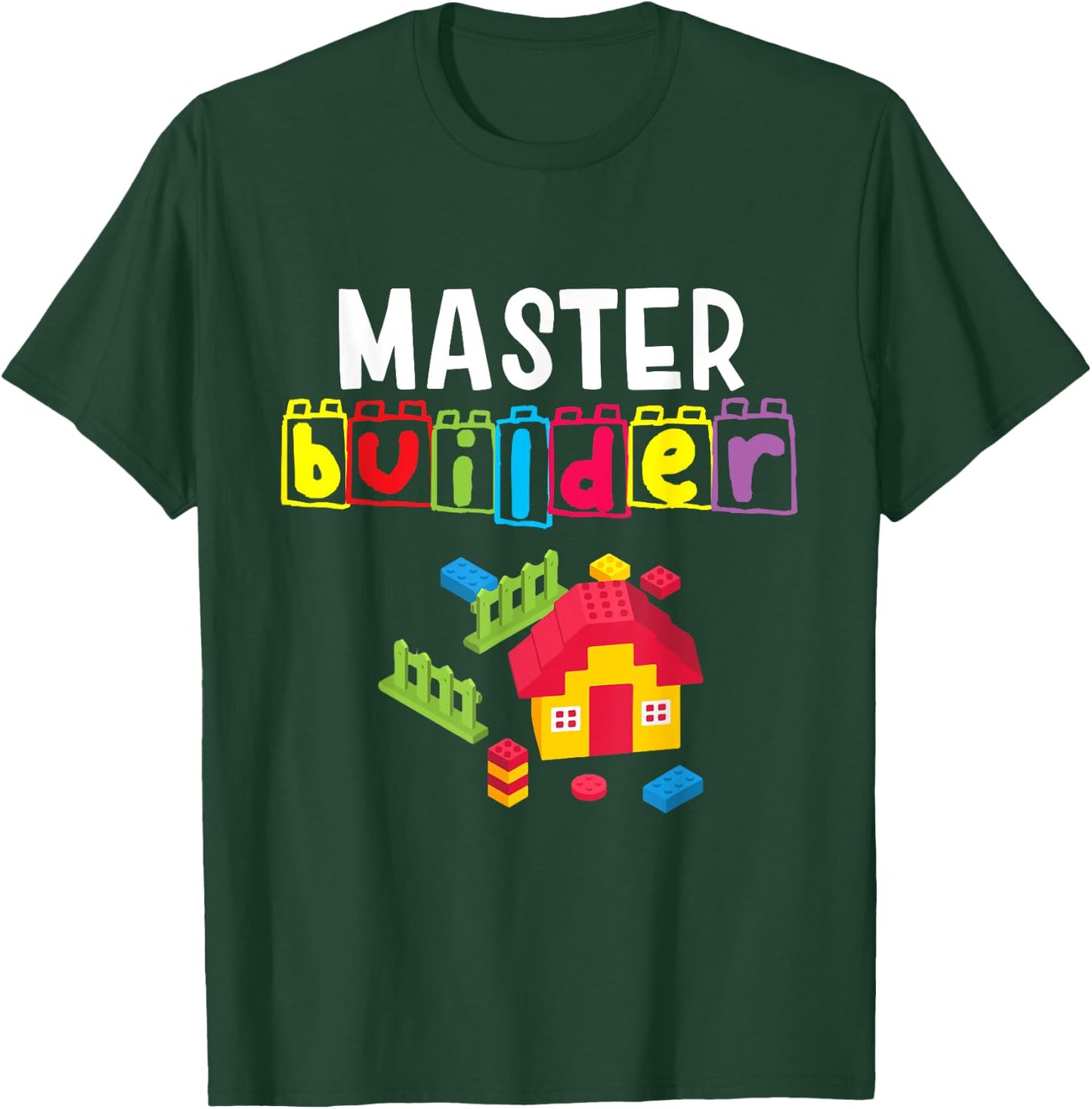 Master Builder - Building Blocks - Brick Builders Toys Gift T-Shirt - T-Shirt | Forest