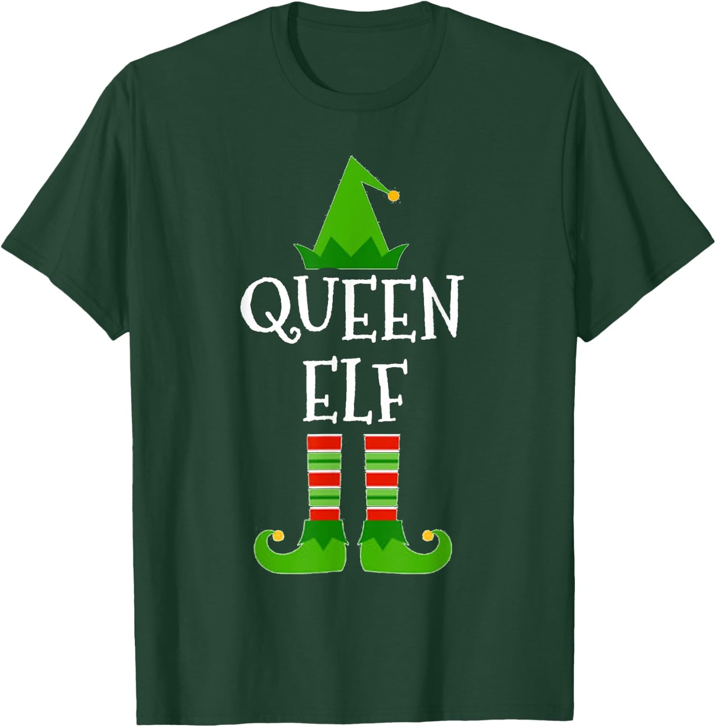 Queen Elf Matching Family Group Christmas T Shirt T-Shirt - T-Shirt | Forest