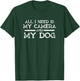 Photographer Gift Funny Photography Fan Camera and dog Shirt Women T-Shirt - T-Shirt | Forest