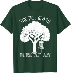 Stupid Tree Funny Disc Golf Frolf Disc Golf Basket Tree T-Shirt - T-Shirt | Forest