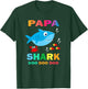 Papa Shark Shirt, Fathers Day Gift From Wife Son Daughter T-Shirt - T-Shirt | Forest