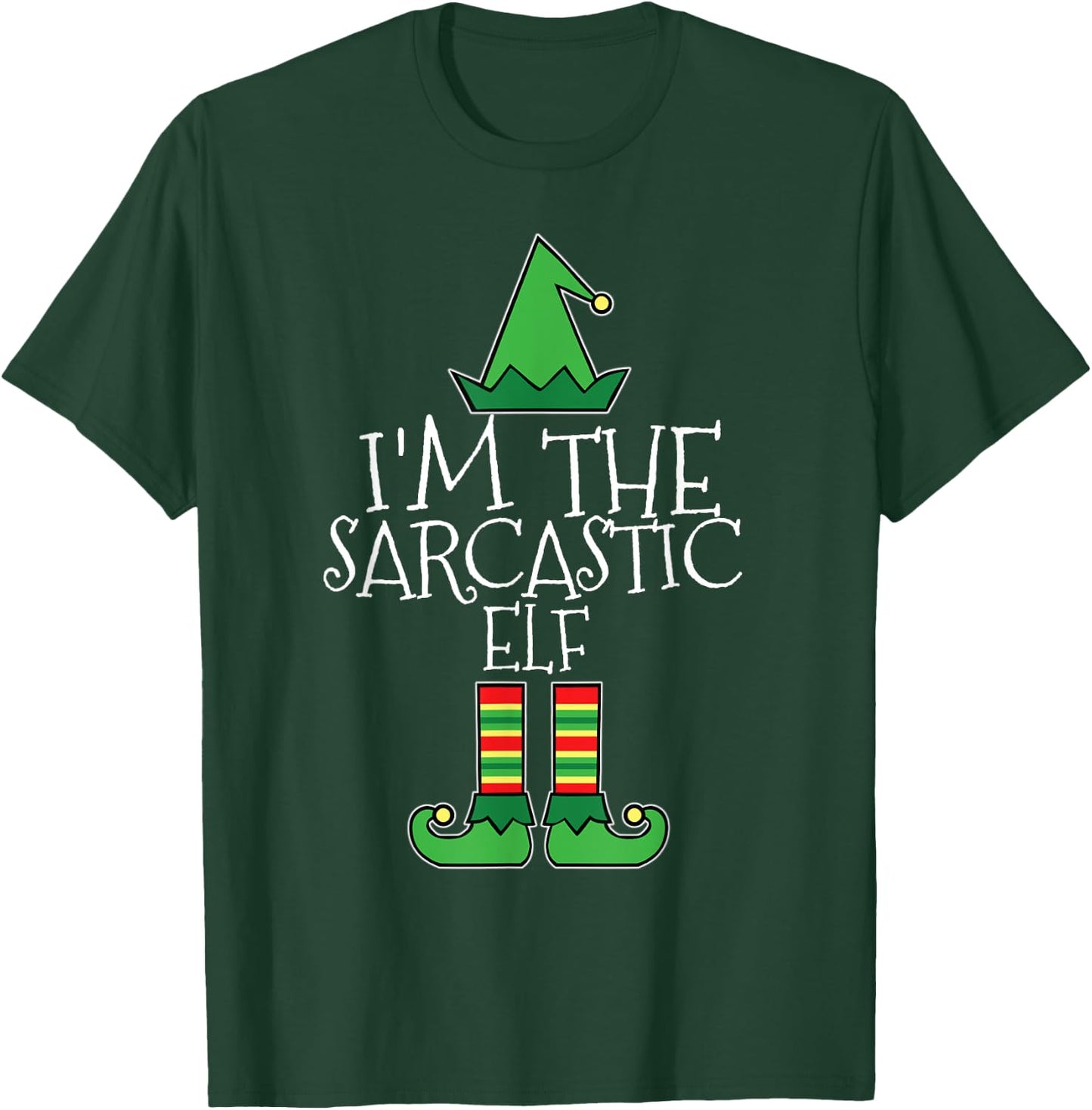 I'm The Sarcastic Elf Matching Family Christmas T Shirt PJs T-Shirt - T-Shirt | Forest
