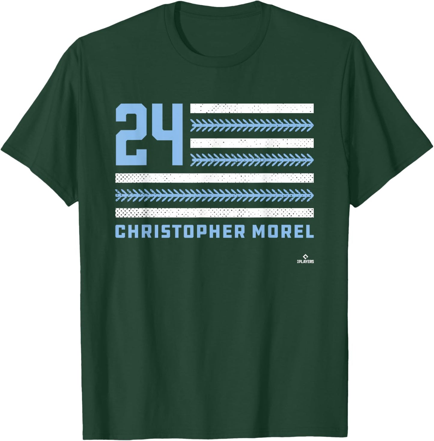 Flag Stripes Christopher Morel Tampa Bay Baseball MLBPA T-Shirt - T-Shirt | Forest