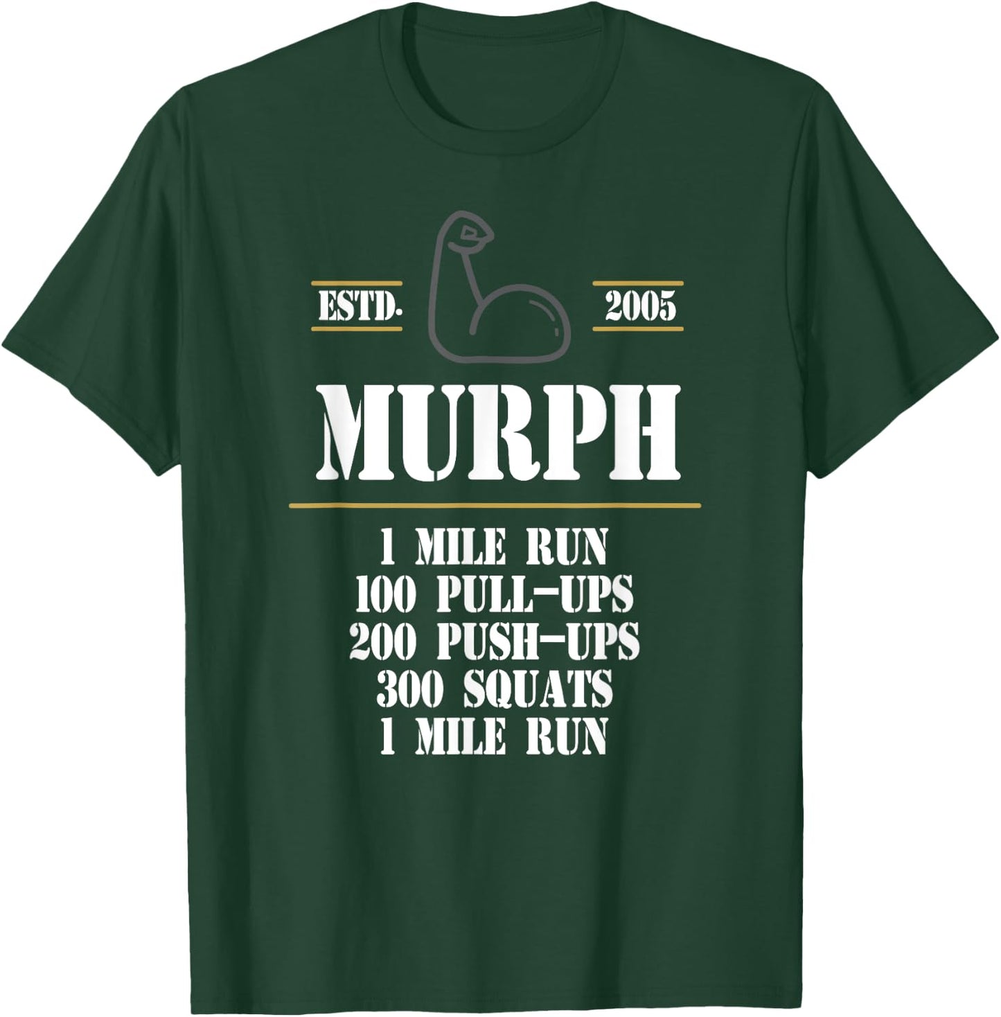Murph Workout Exercise Challenge Patriotic WOD Gift T-Shirt - T-Shirt | Forest