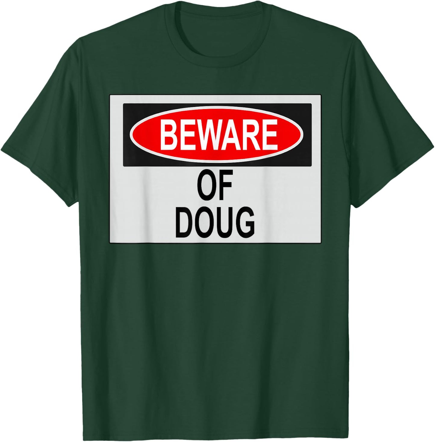 Rochsons -Adults Black Beware of Doug T-Shirt - T-Shirt | Forest