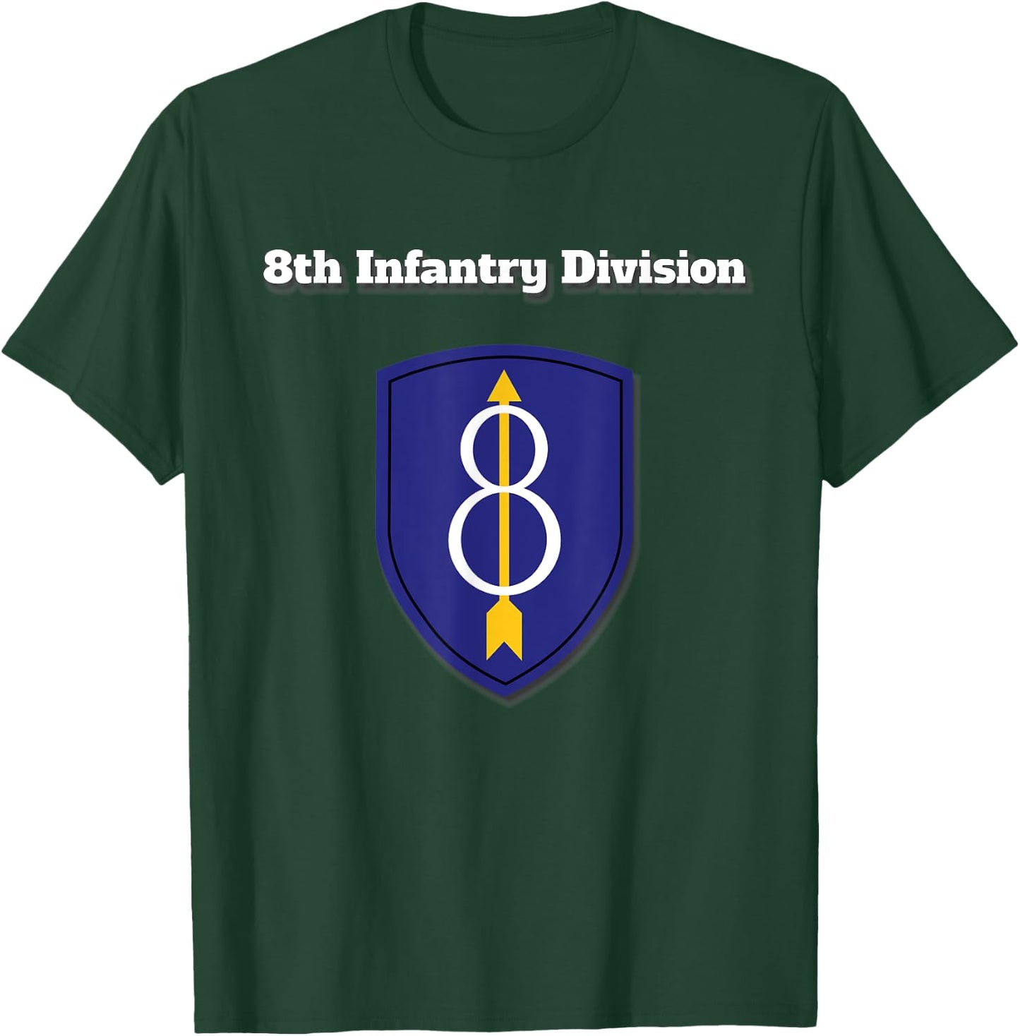 8th Infantry Division Color Military Design T-Shirt - T-Shirt | Forest