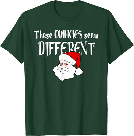 Funny Santa Weed Cookies Cute Adults Christmas T-Shirt - T-Shirt | Forest