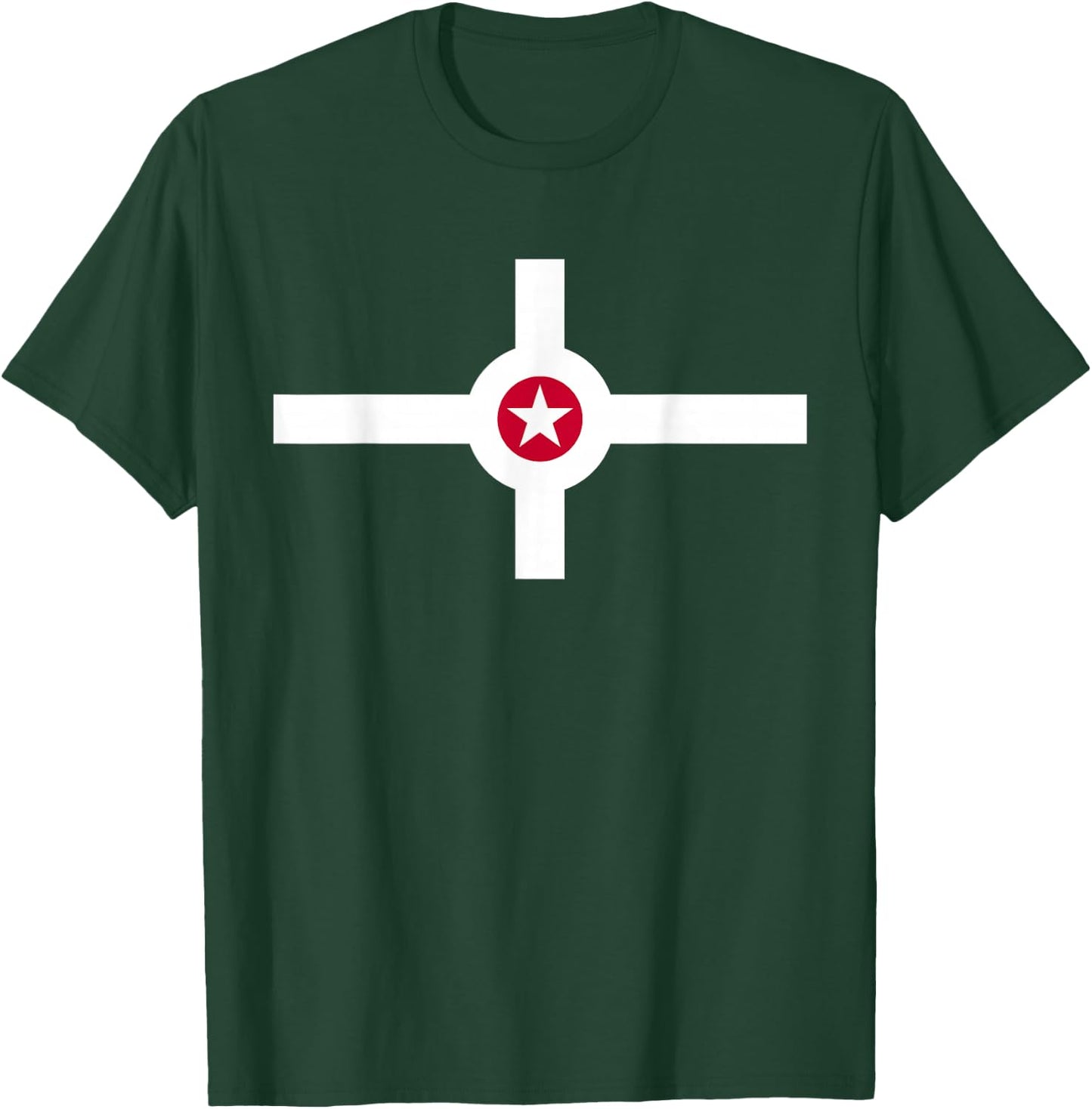 Indianapolis City Flag Print T-Shirt - T-Shirt | Forest