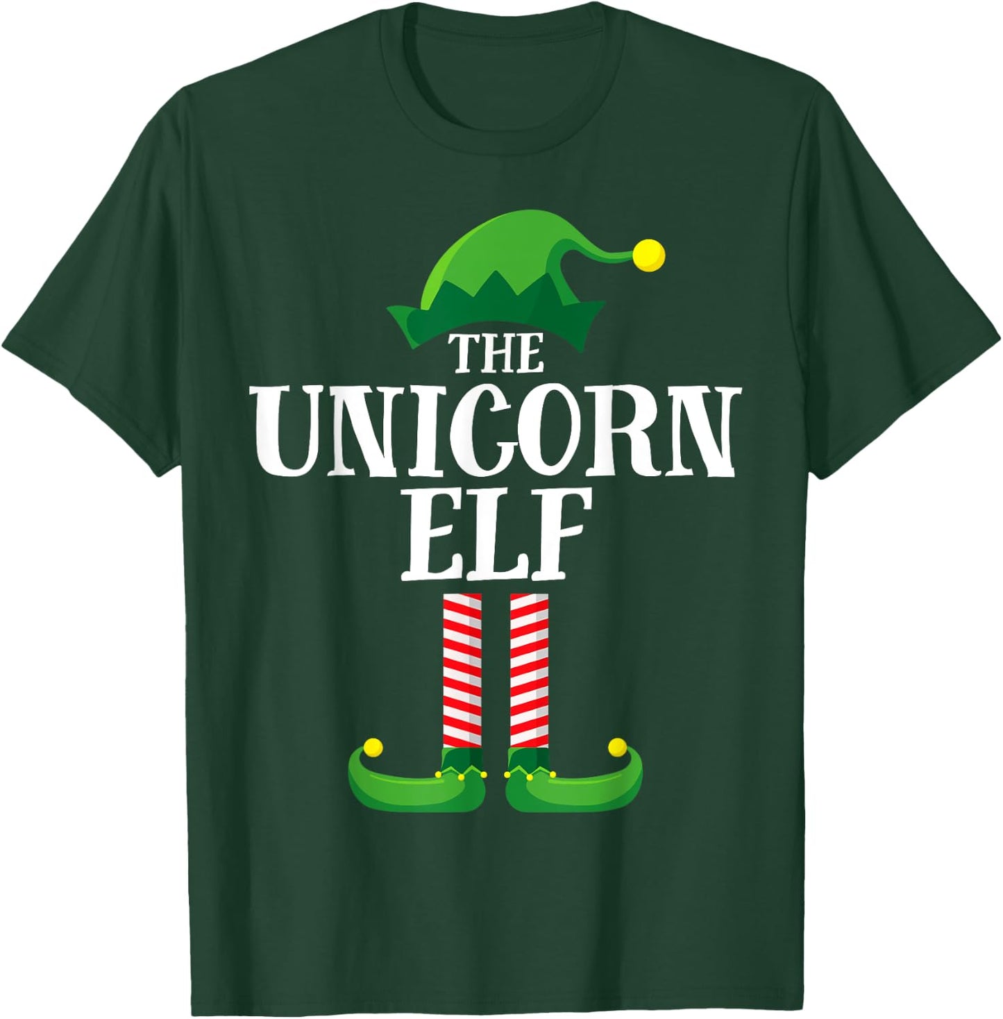Unicorn Elf Matching Family Group Christmas Party Pyjamas T-Shirt - T-Shirt | Forest
