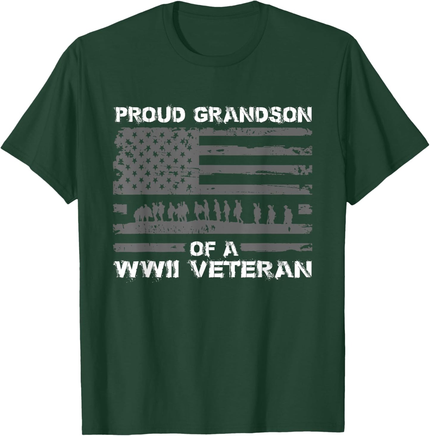 Proud Grandson of A WWII Veteran T Shirts T-Shirt - T-Shirt | Forest