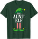 Aunt Elf Matching Family Group Christmas Party Pyjamas T-Shirt - T-Shirt | Forest