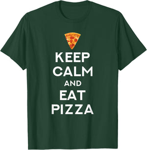 Keep Calm And Eat Pizza Funny T-Shirt - T-Shirt | Forest