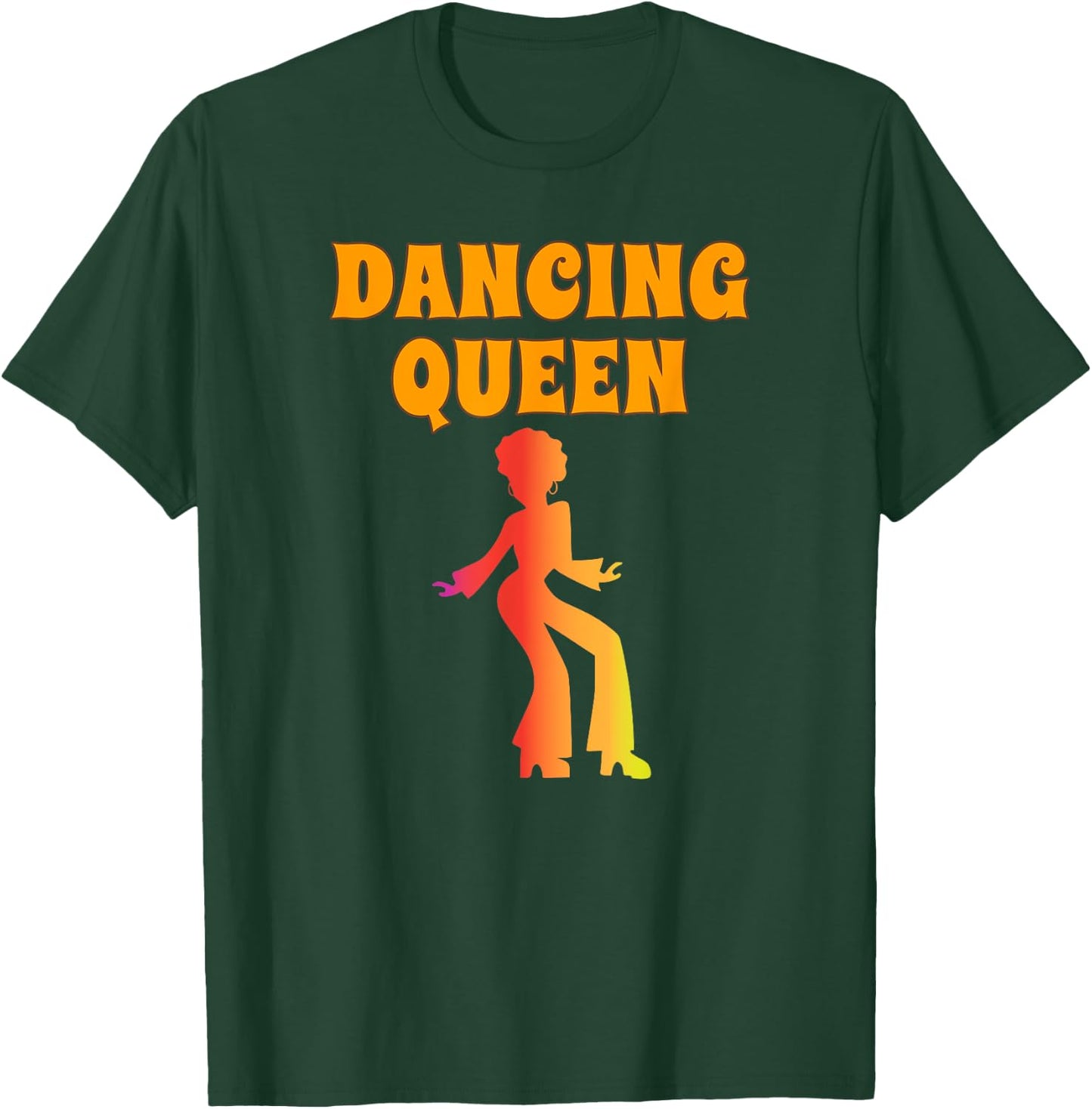 Dancing Queen Girl Gift Her Vintage 1970's Retro 70s T-Shirt - T-Shirt | Forest