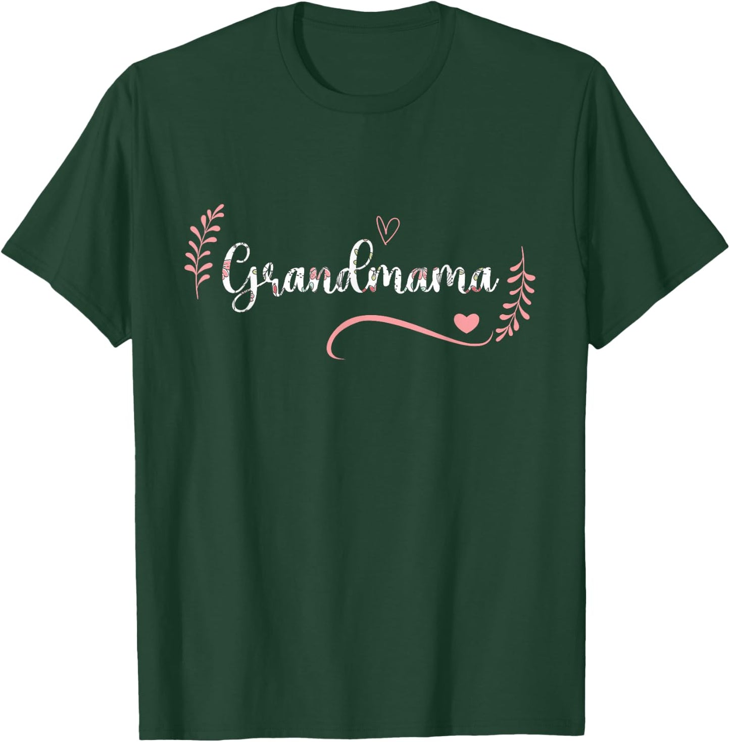 Grandmama Floral Grandma Christmas Mother's Day Grandparents T-Shirt - T-Shirt | Forest