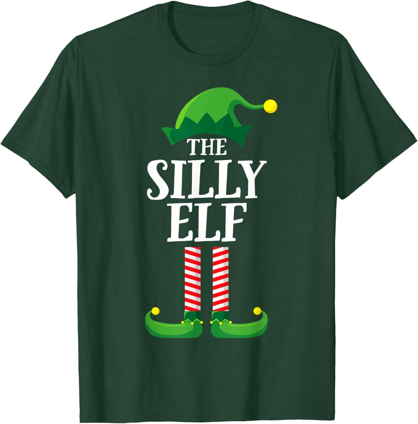 Silly Elf Matching Family Group Christmas Party Pyjamas T-Shirt - T-Shirt | Forest