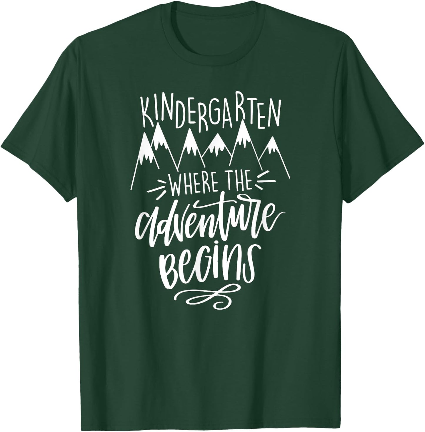Kindergarten Where The Adventure Begins Teacher T Shirt Men T-Shirt - T-Shirt | Forest