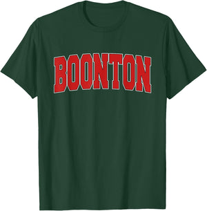 BOONTON NJ NEW JERSEY Varsity Style USA Vintage Sports T-Shirt - T-Shirt | Forest