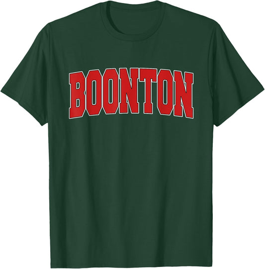 BOONTON NJ NEW JERSEY Varsity Style USA Vintage Sports T-Shirt - T-Shirt | Forest