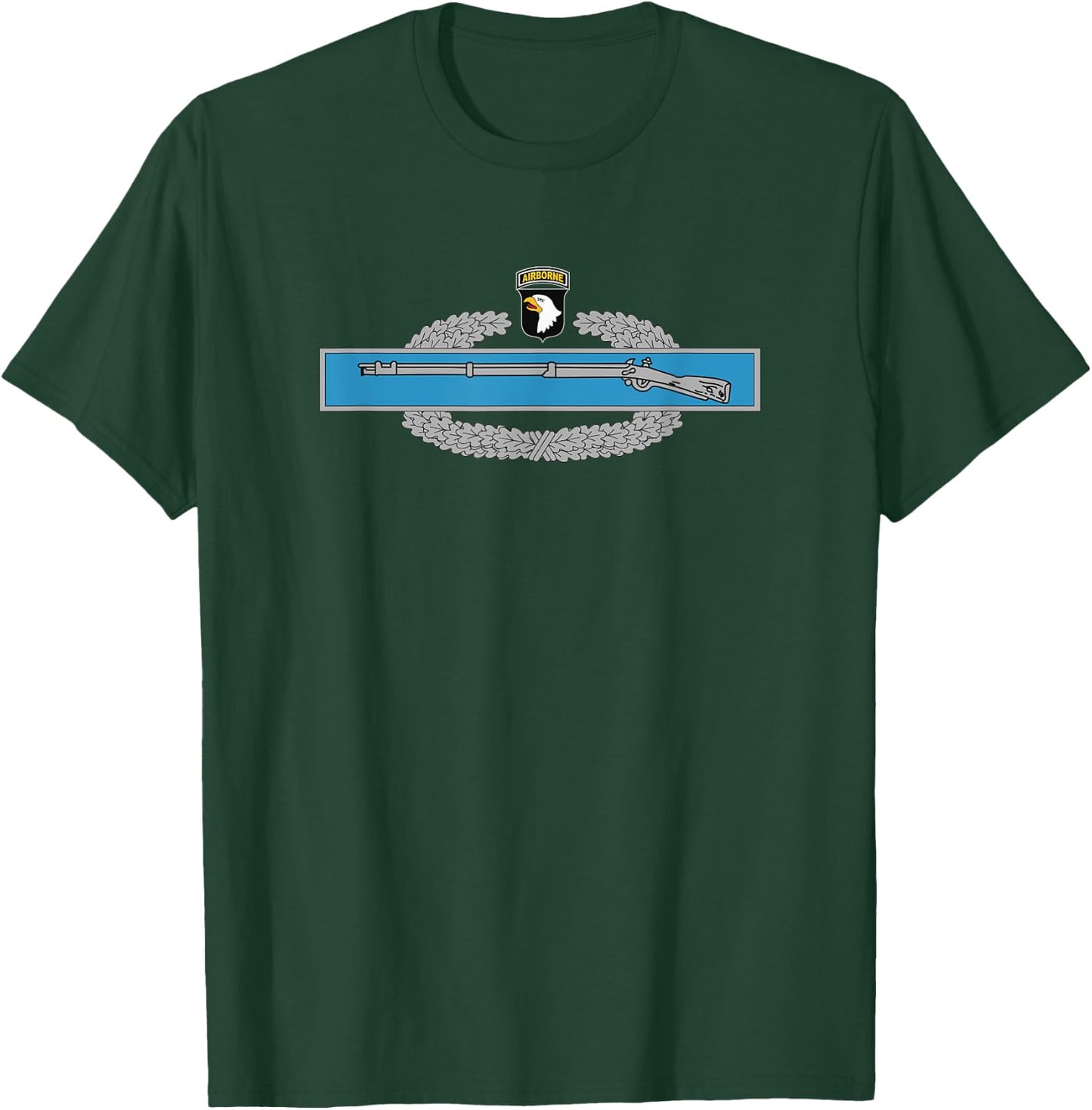 101st Airborne Div Combat Infantryman Badge T Shirt T-Shirt - T-Shirt | Forest