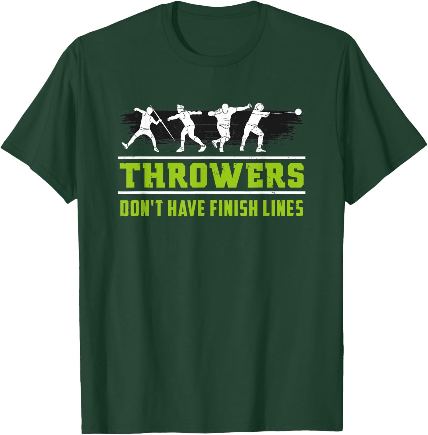 Track and Field Throwing shot put outfit - Finish Line T-Shirt - T-Shirt | Forest