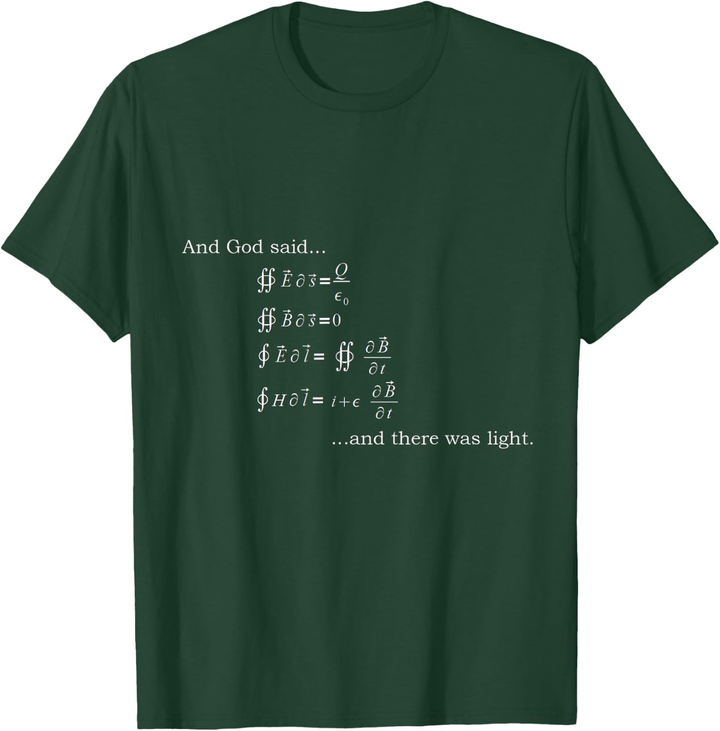 And God Said Maxwell's Equations And There Was Light T-Shirt - T-Shirt | Forest