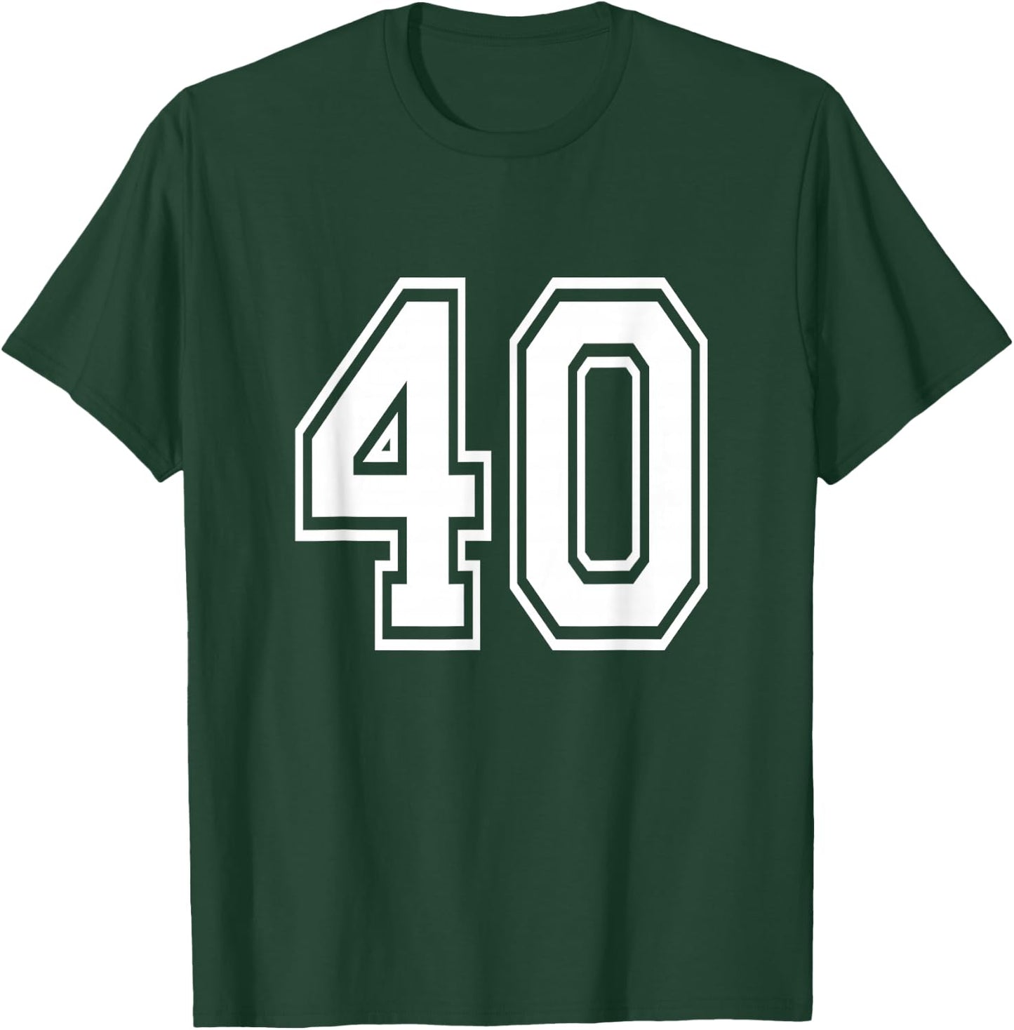 Number 40 Birthday Varsity Sports Team Jersey T-Shirt - T-Shirt | Forest