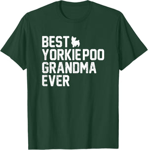 Best Grandma YORKIE-POO Ever Vintage T-Shirt - T-Shirt | Forest