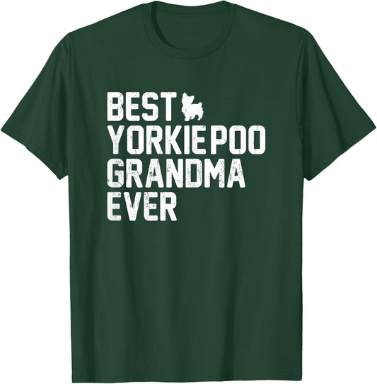 Best Grandma YORKIE-POO Ever Vintage T-Shirt - T-Shirt | Forest