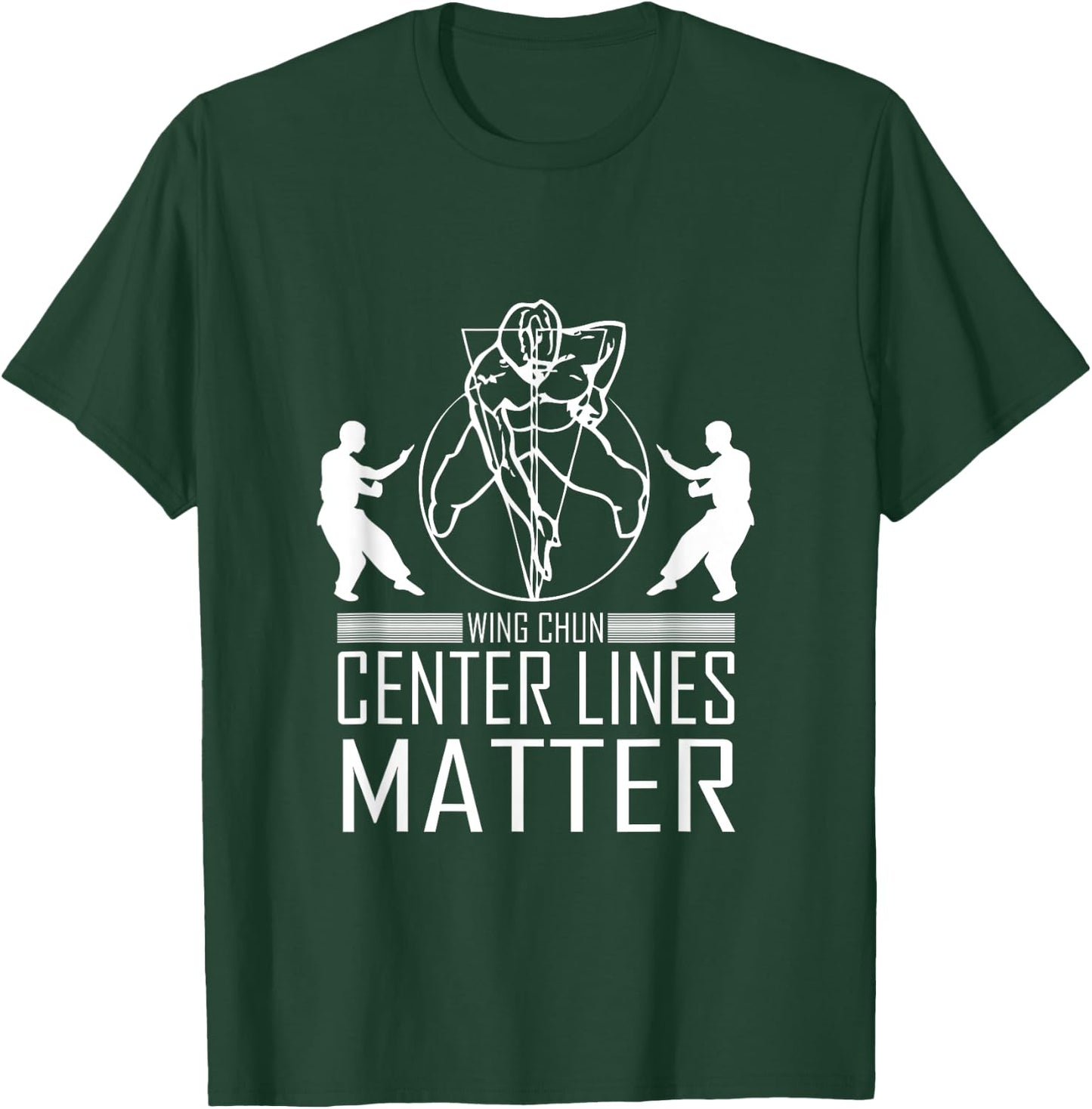 Center Lines Matter Wing Chun T-Shirt - T-Shirt | Forest