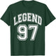 Legend 97 Number Varsity Team - 97th Birthday & 97 Years Old T-Shirt - T-Shirt | Forest