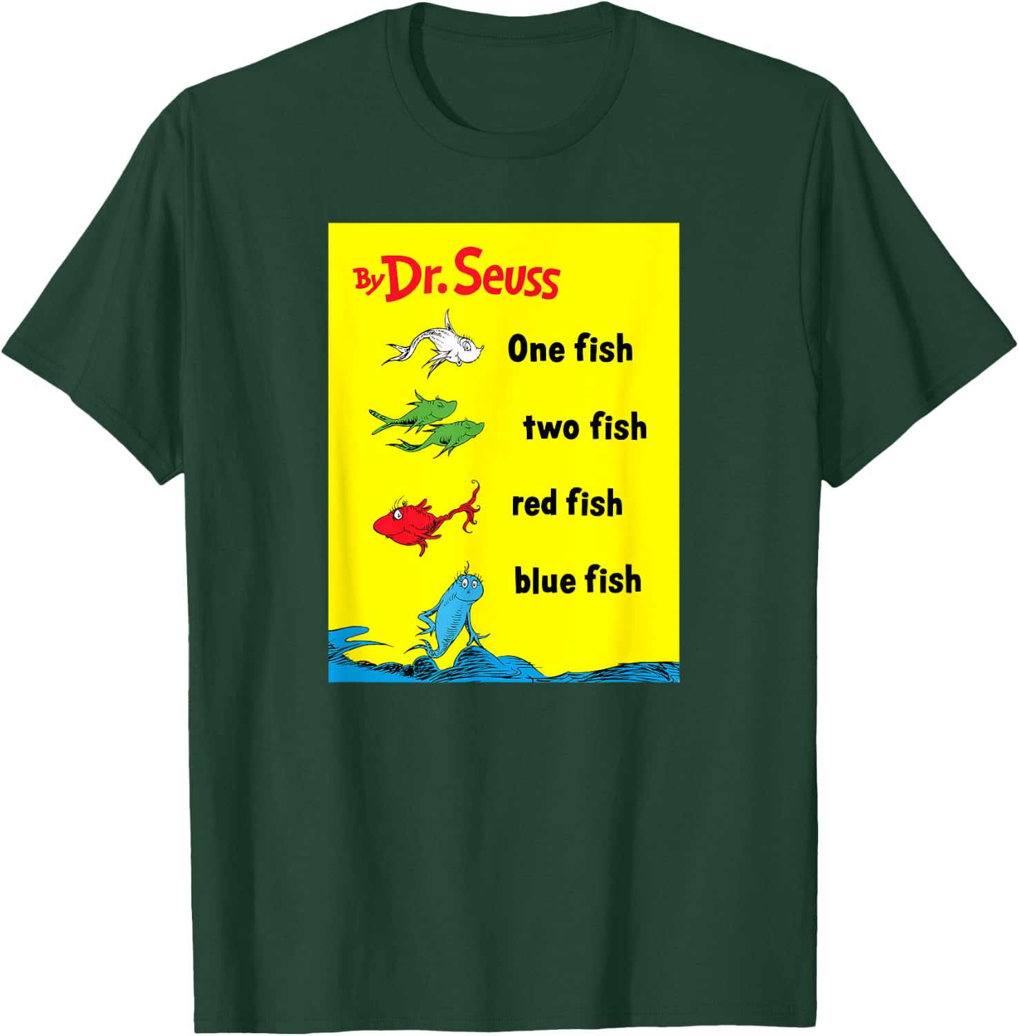 Dr. Seuss One Fish Two Fish Book Cover T-Shirt - T-Shirt | Forest