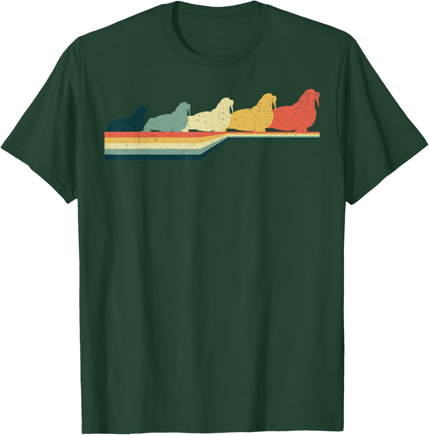 WALRUS Vintage Retro Style Cute Gifts T-Shirt - T-Shirt | Forest